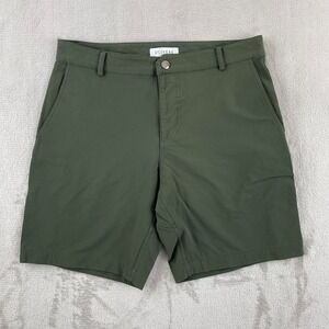 Olivers Apparel Shorts Men 31 Green Chino Performance Active Nylon Made in USA